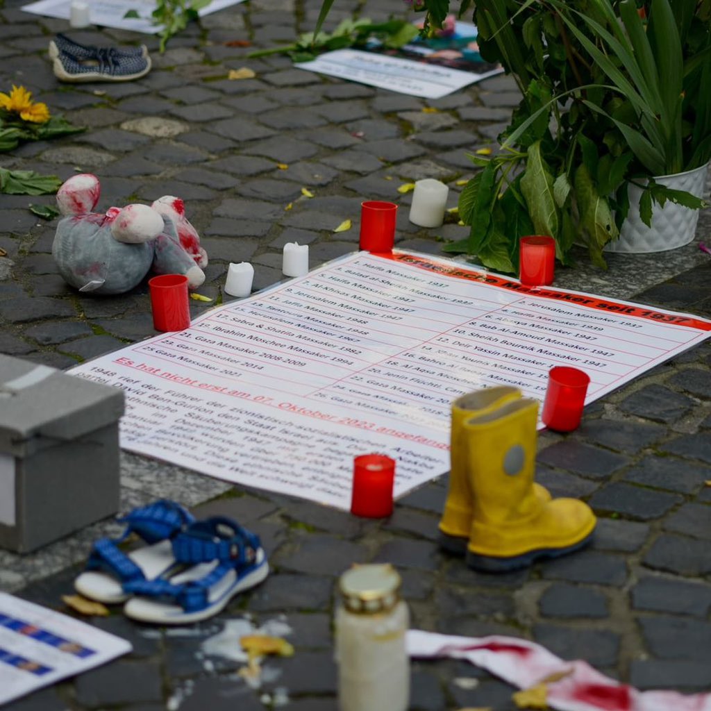 Pro-Palestine Memorial for Gaza Victims in Mainz