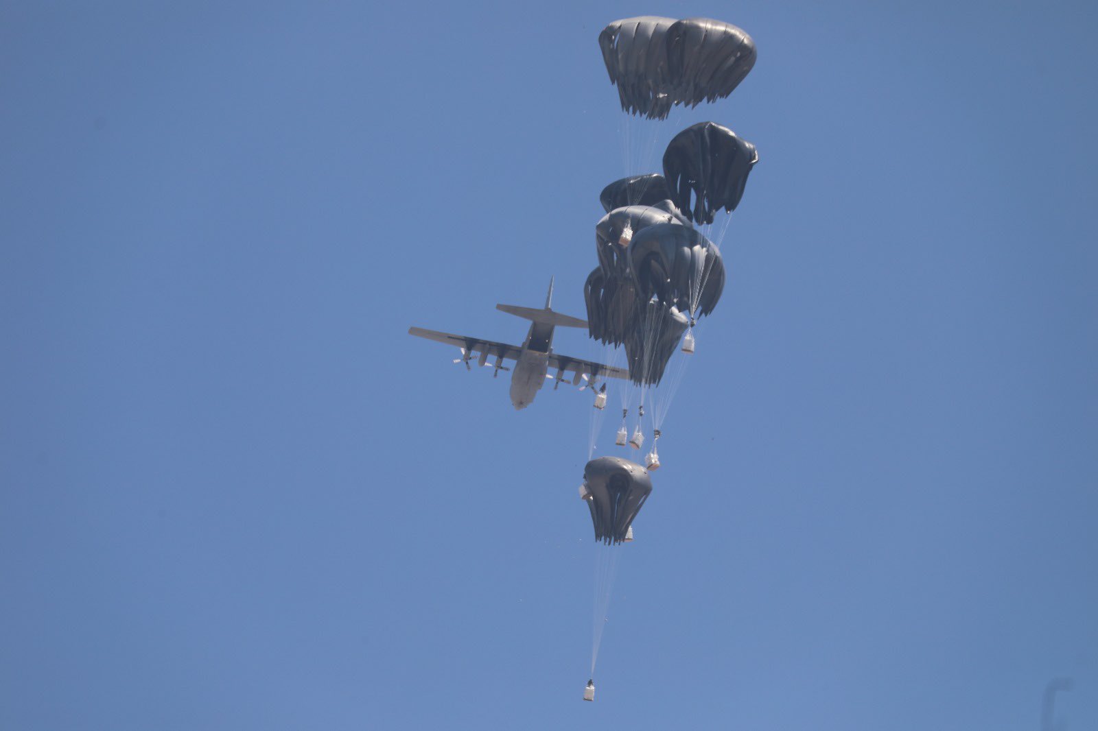 Food aid airdropped into inaccessible military zones in Gaza