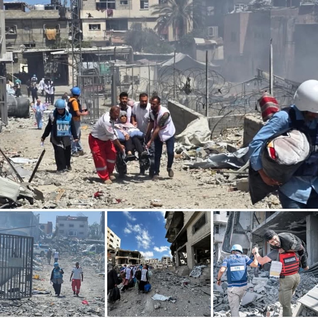 Al Awdeh Hospital evacuation under Israeli fire Gaza