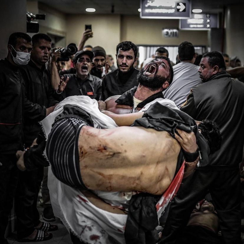 Israeli bombing near Al‑Amal School in Khan Yunis kills and wounds
