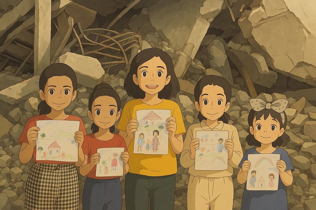 Gaza children reveal trauma through drawings of devastation and death