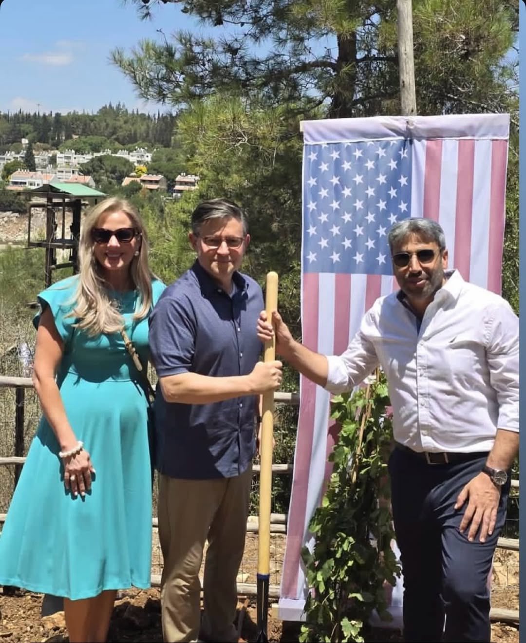 US Speaker Johnson visits Ariel settlement in West Bank