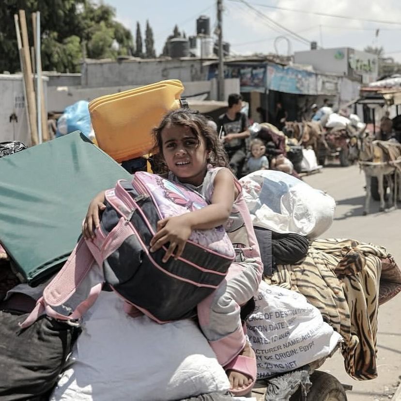 Palestinian Families Forcibly Displaced from Deir Al Balah City Gaza