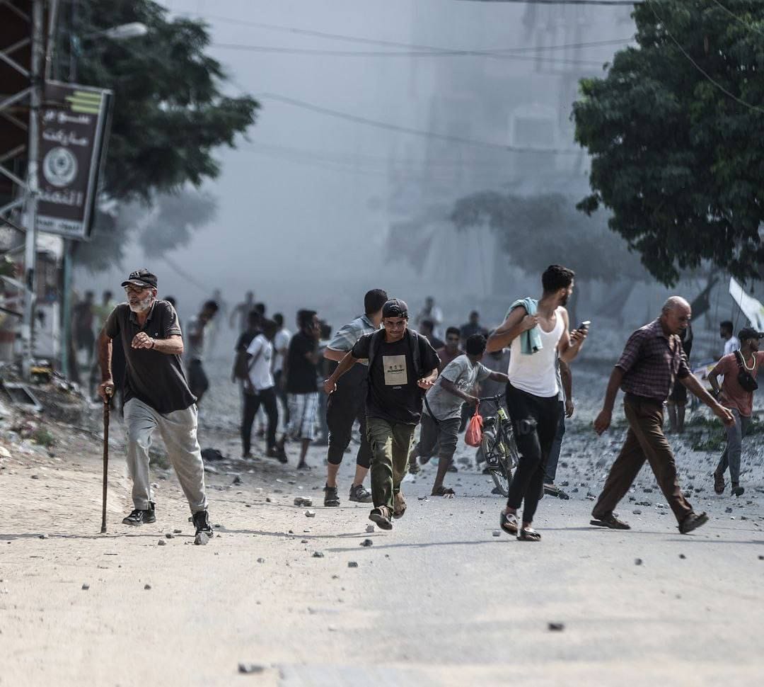 Palestinians flee indiscriminate Israeli airstrike on Nuseirat camp