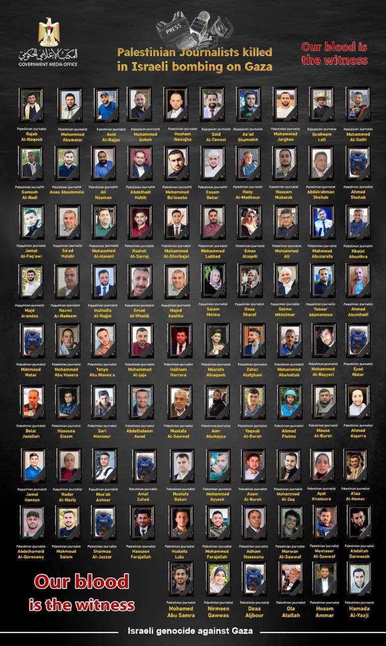86 Palestinian Journalists Killed in Gaza Conflict