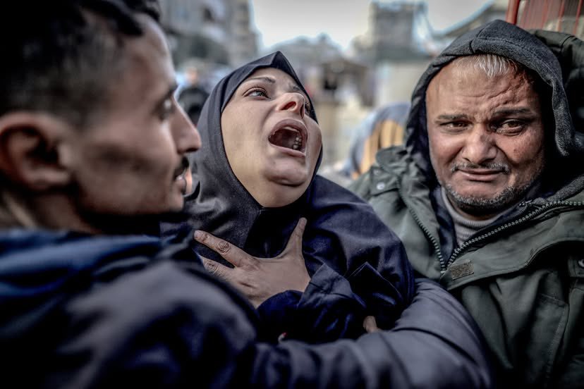 Palestinians mourn five journalists killed in Gaza airstrike