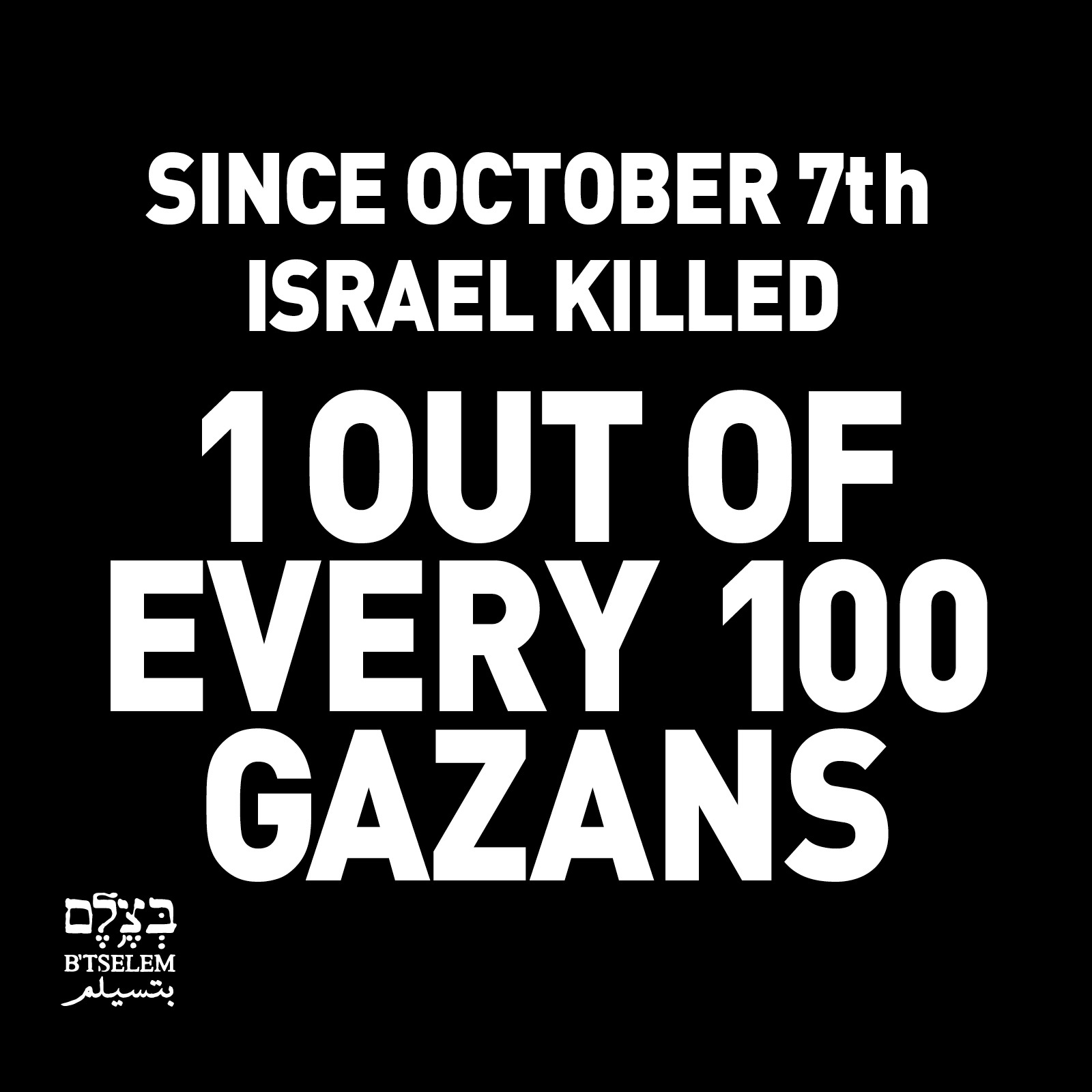 Ceasefire Now: B’Tselem Calls for Gaza Strip Ceasefire