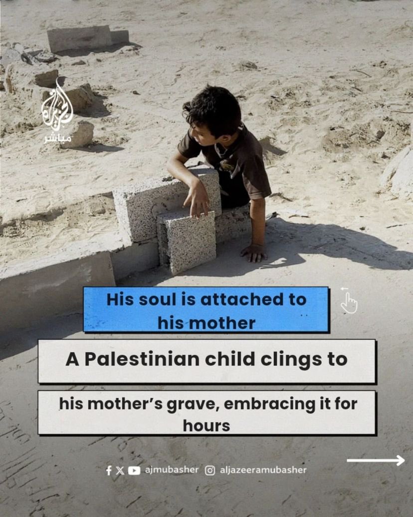 Palestinian boy grieves mother killed in Israeli attack on Gaza