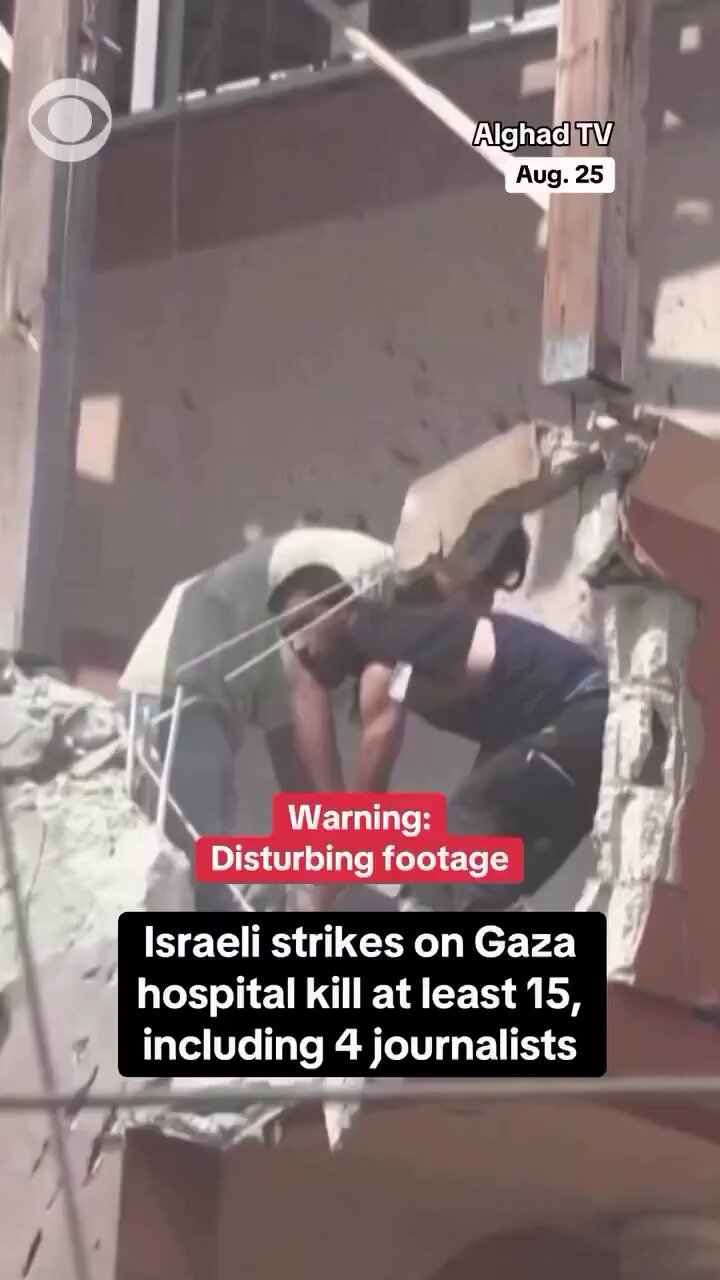 Journalist Holding Camera Targeted in Israeli Strike