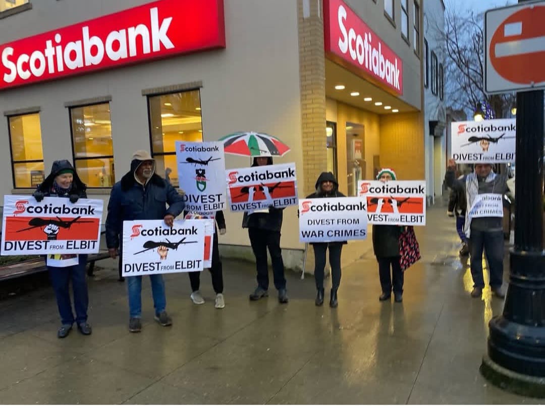 Vancouver Activists Demand Scotiabank Divestment from Elbit Systems