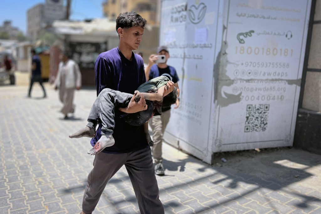 Boy killed in Israeli bombing of Al Nuseirat refugee camp