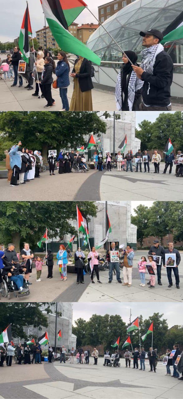 Pro-Palestine vigil held in Malmö, Sweden
