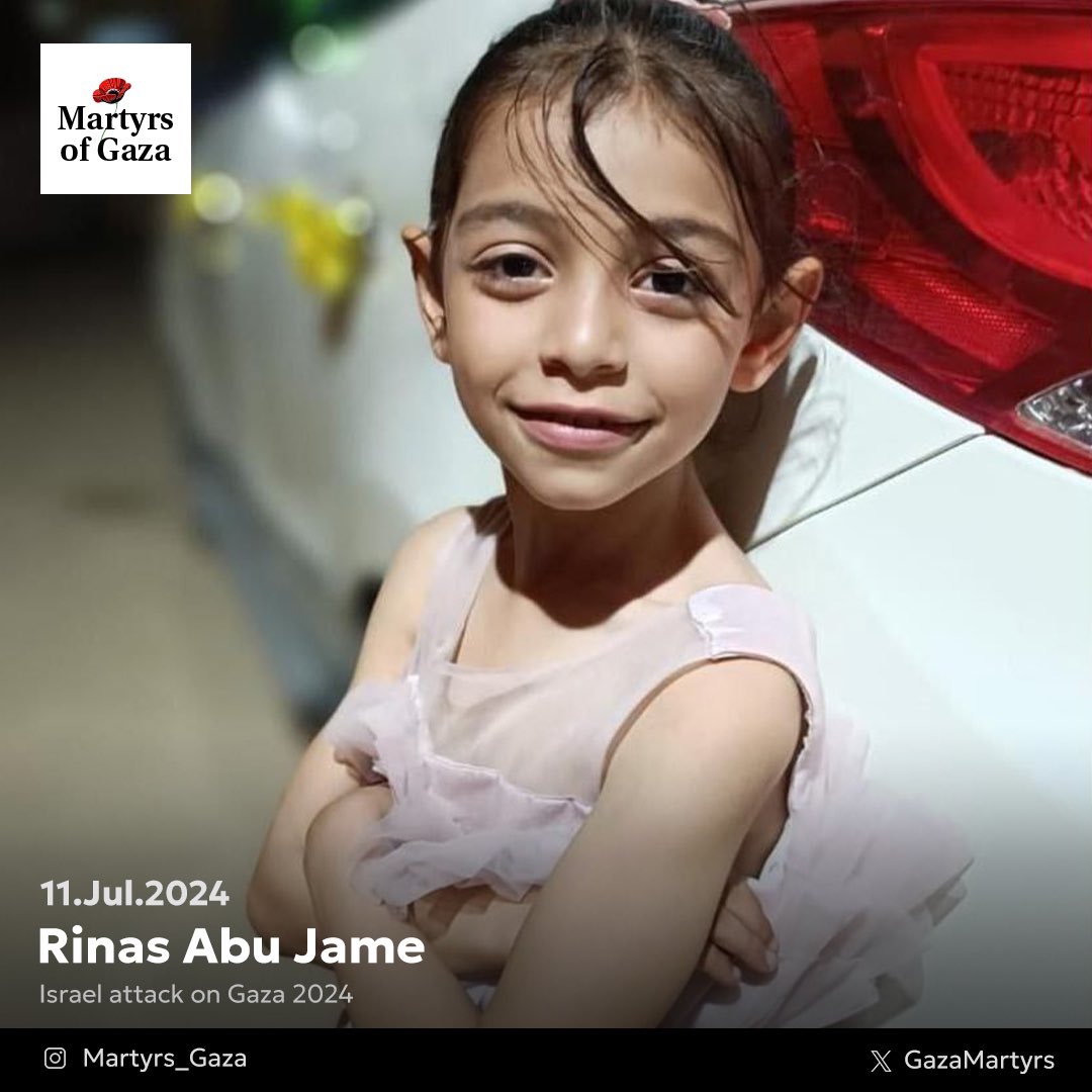 9-year-old Rinas Abu Jame from Gaza shares her suffering and displacement