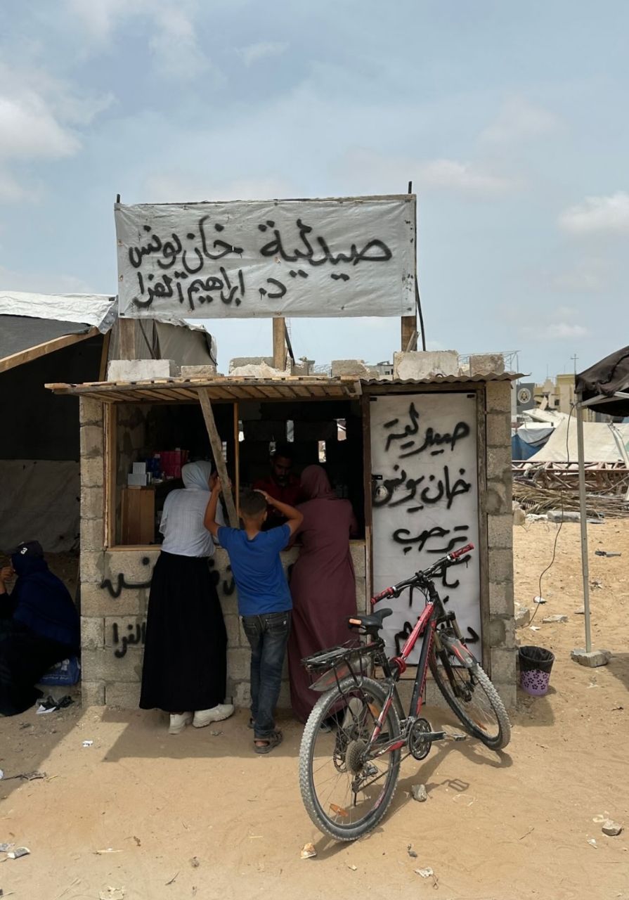 Palestinian Doctor Opens Pharmacy After Displacement in Khan Yunis