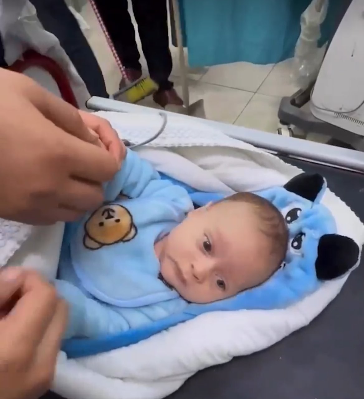 Baby survives night under Gaza rubble, rescued safely