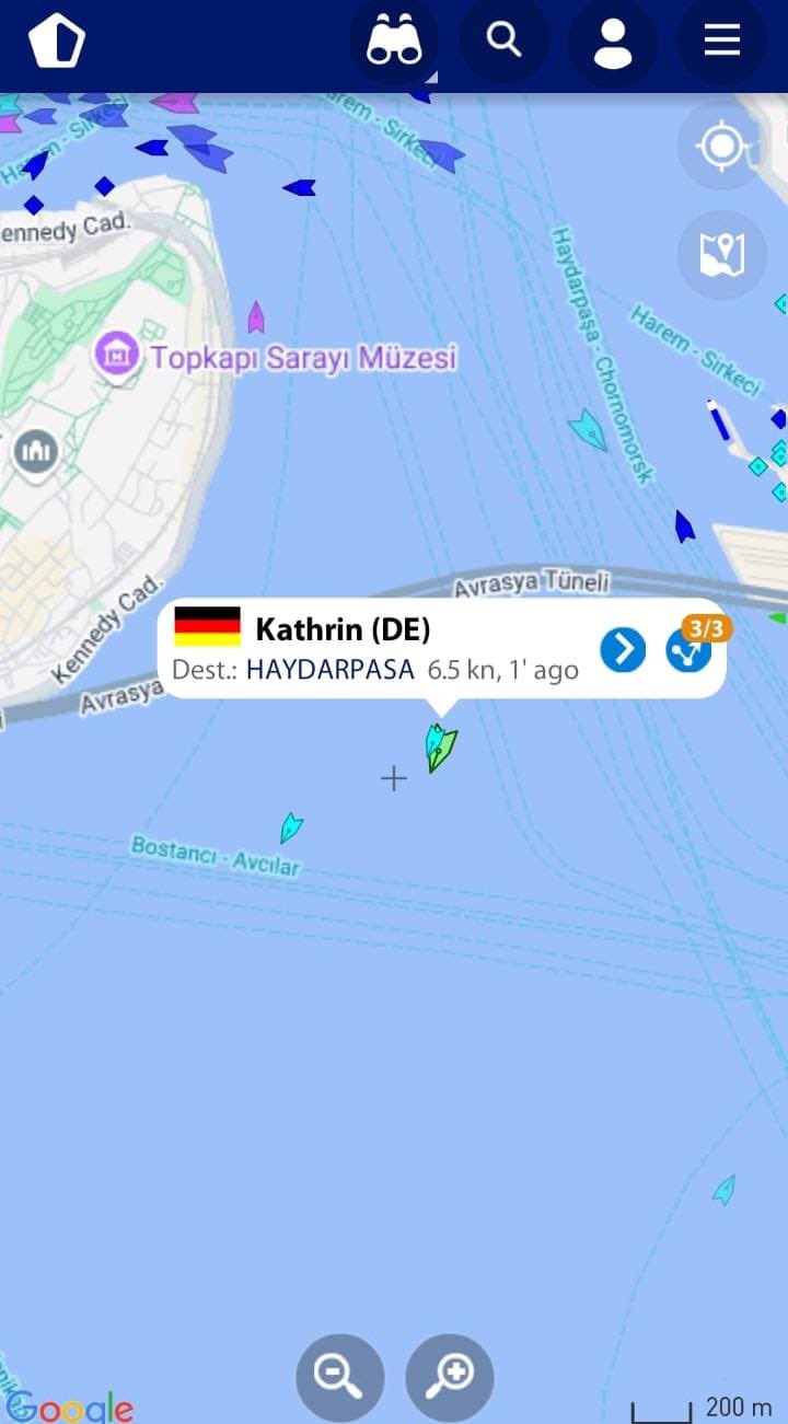 German Cargo Ship MV Kathrin Departs Istanbul Amid Explosives Allegations