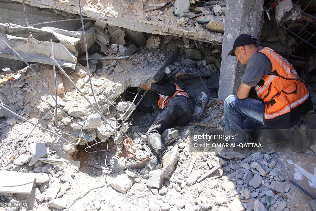 Civil Defense Recovery Efforts in Jabalia Refugee Camp