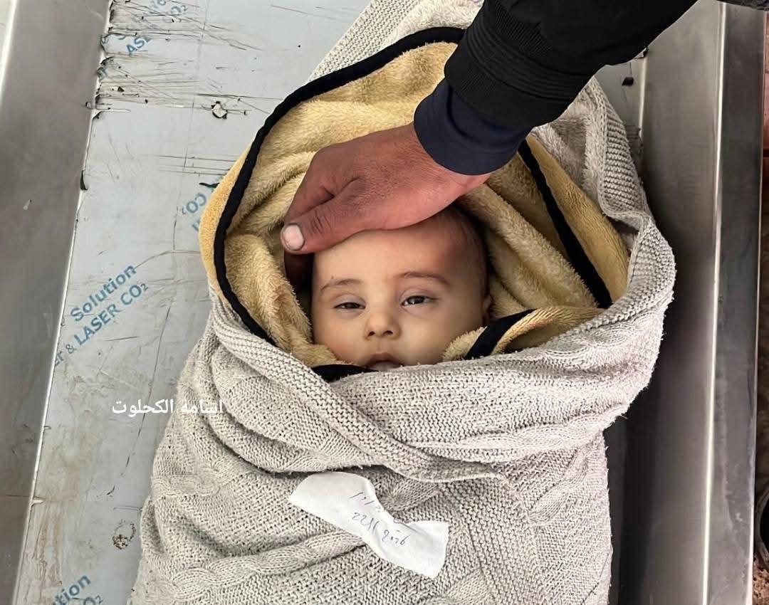Infant Ali Abu Zour dies from cold wave in Gaza displacement camps