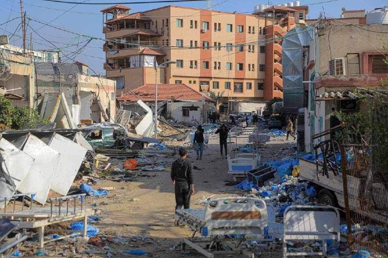 Nasser Hospital Ruins in Khan Younis Destroyed Intentionally