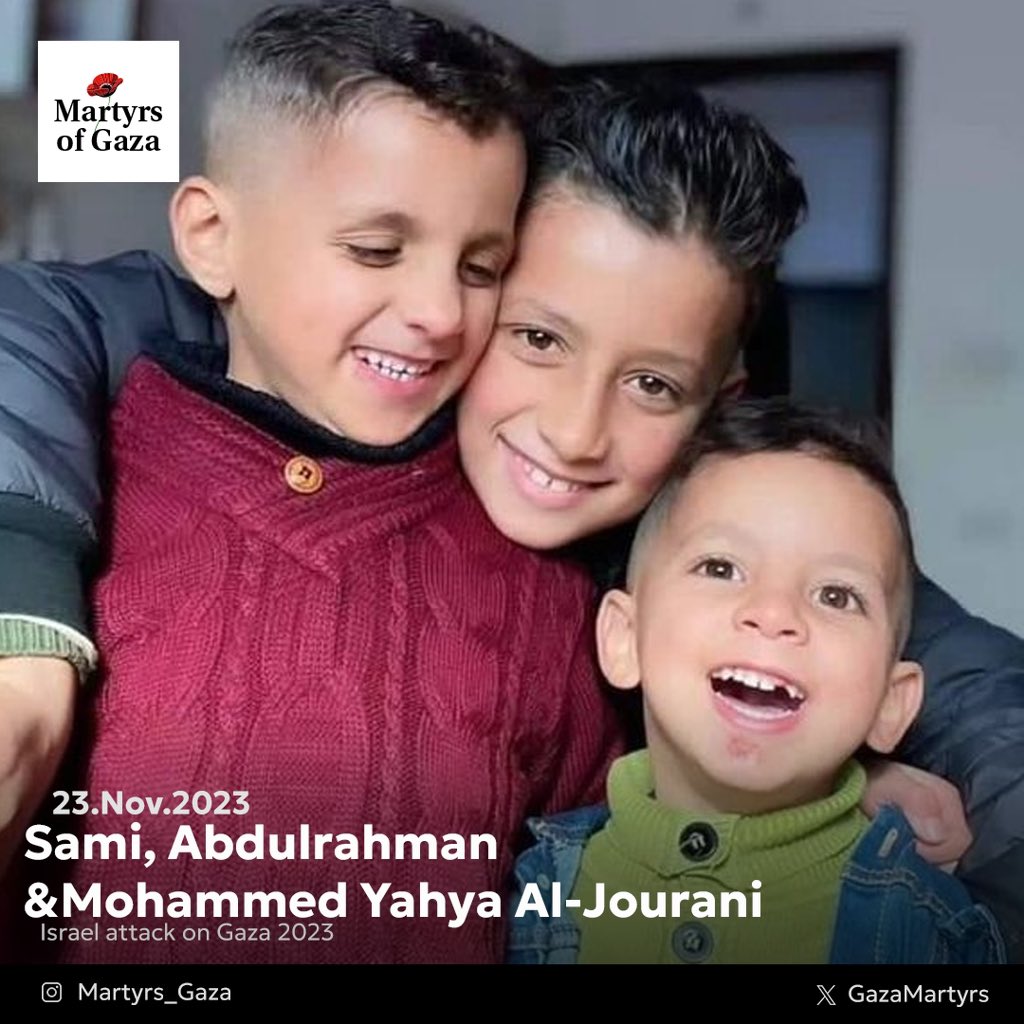 Three Palestinian children killed by Israel November 23 2023