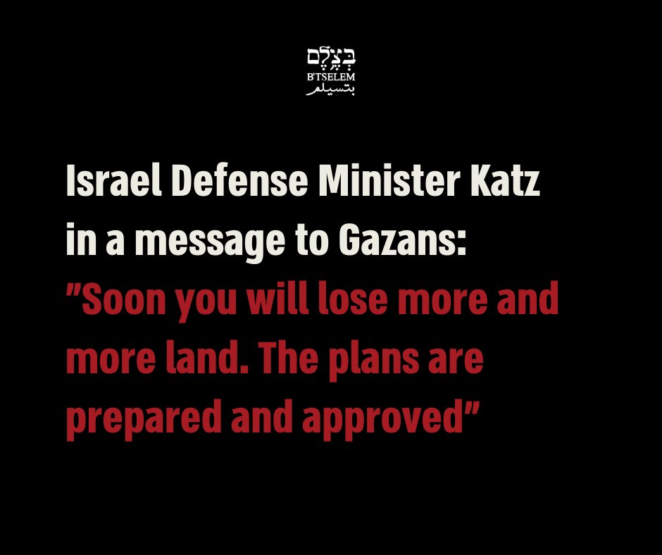 Israel’s Defense Minister Announces Ethnic Cleansing in Gaza