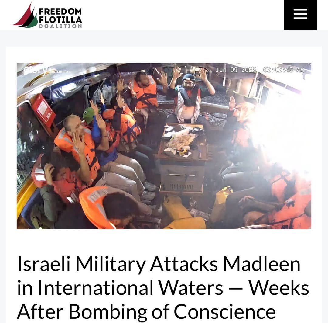 Israeli Military Intercepts Humanitarian Ship Madleen in International Waters