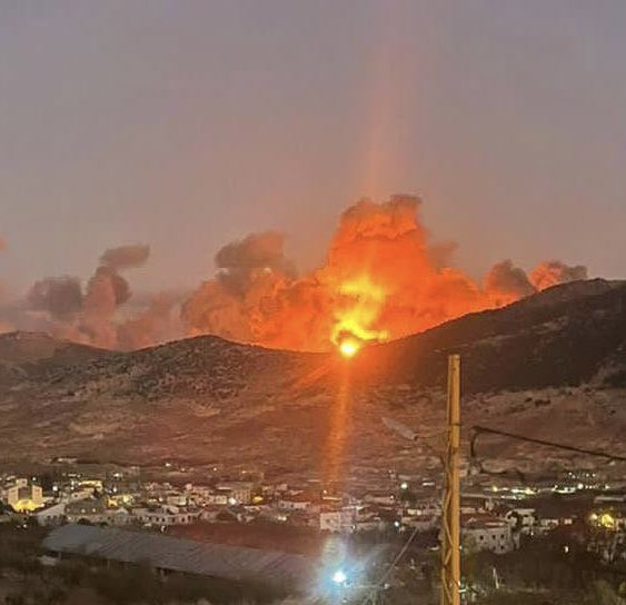 Israel conducting massive bombing campaign in Lebanon’s Bekaa Valley