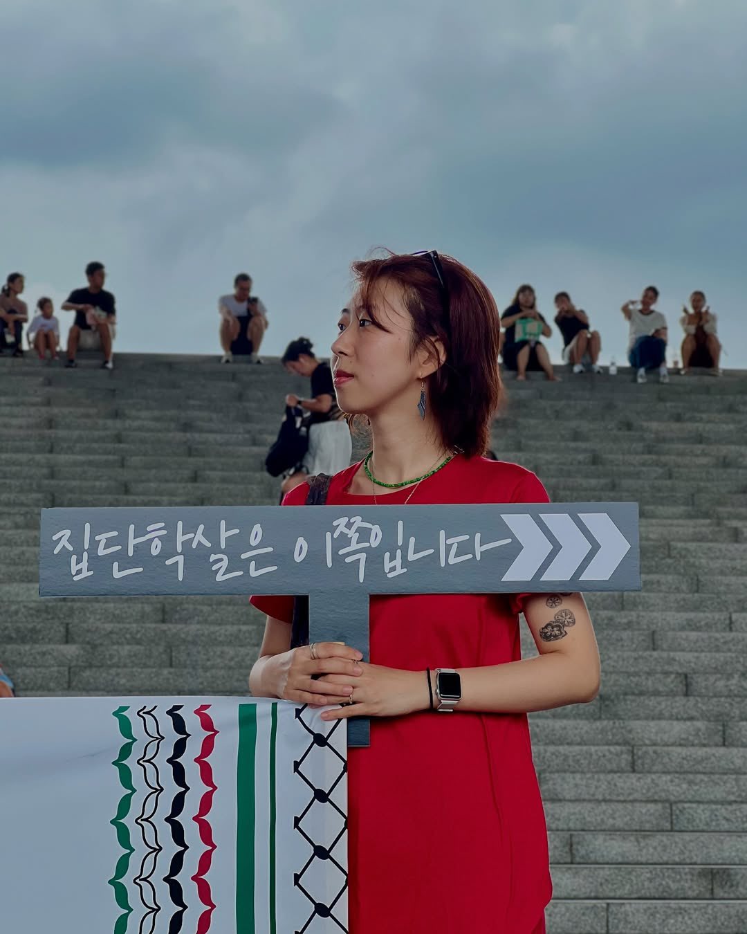 Solidarity activists protest Israel Technion at CIPA 2025 Korea