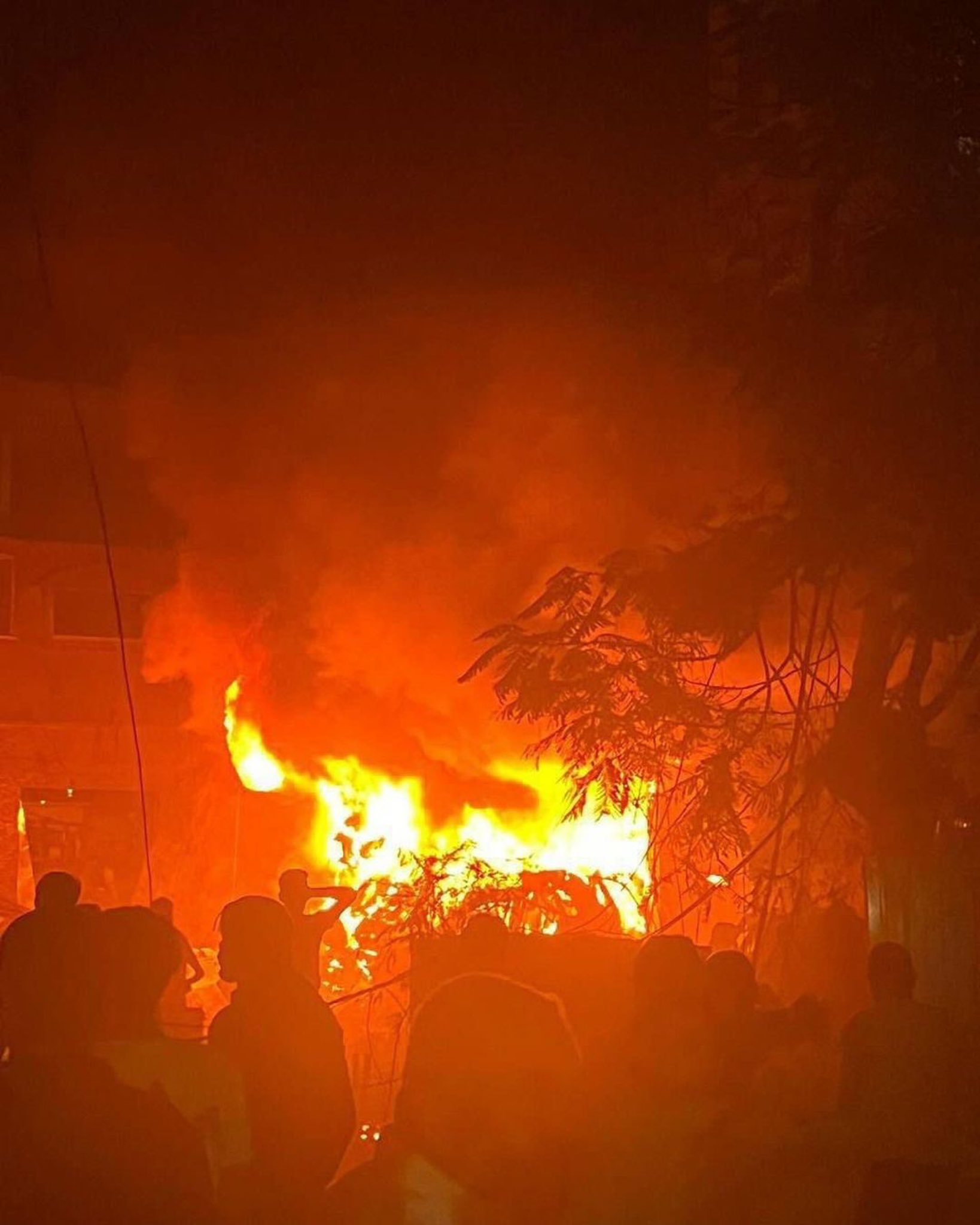 Israeli warplanes bomb a home in Nusairat refugee camp