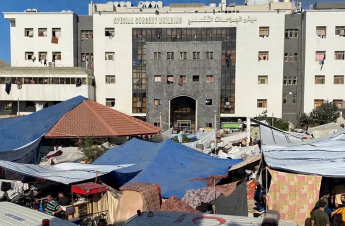 Israeli Army Orders Displaced Civilians to Leave Hospital Garden