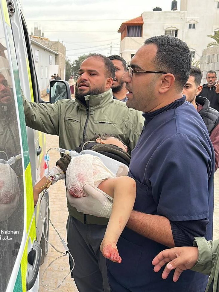 Baby loses leg in Israeli airstrike on Gaza refugee camp
