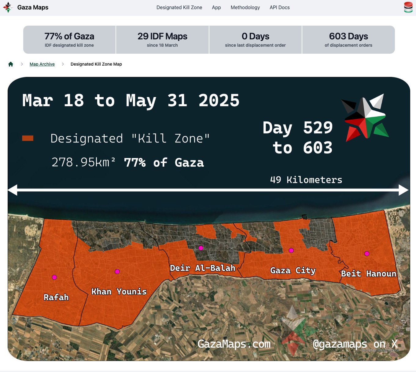 Gaza designated kill zone affects majority population