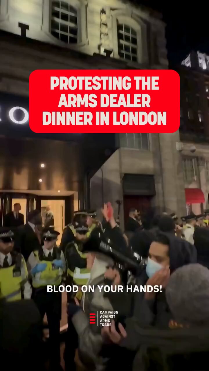 Protesters Disrupt ADS Group Arms Dealer Dinner in London