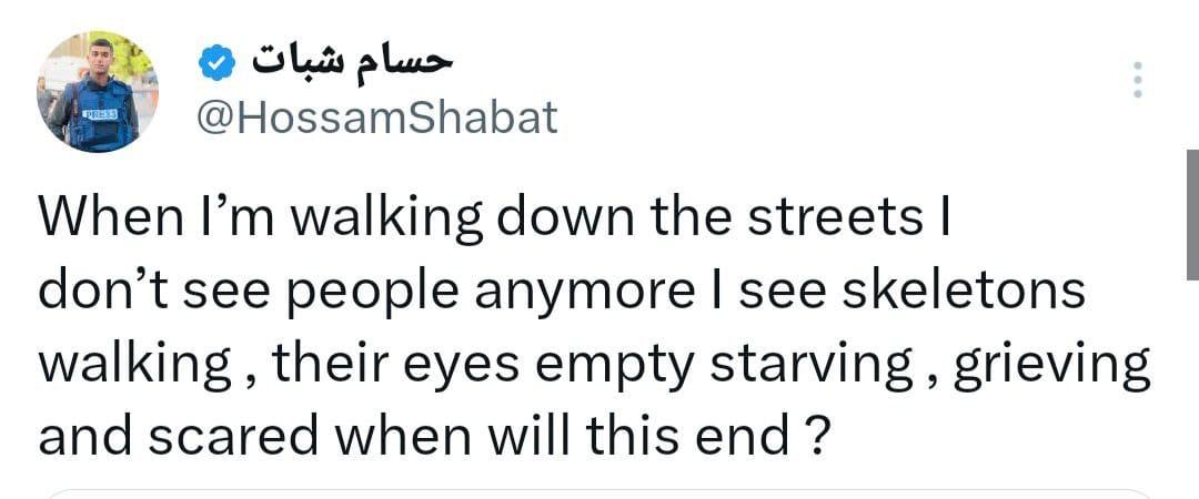 Israeli starvation policy in northern Gaza Strip