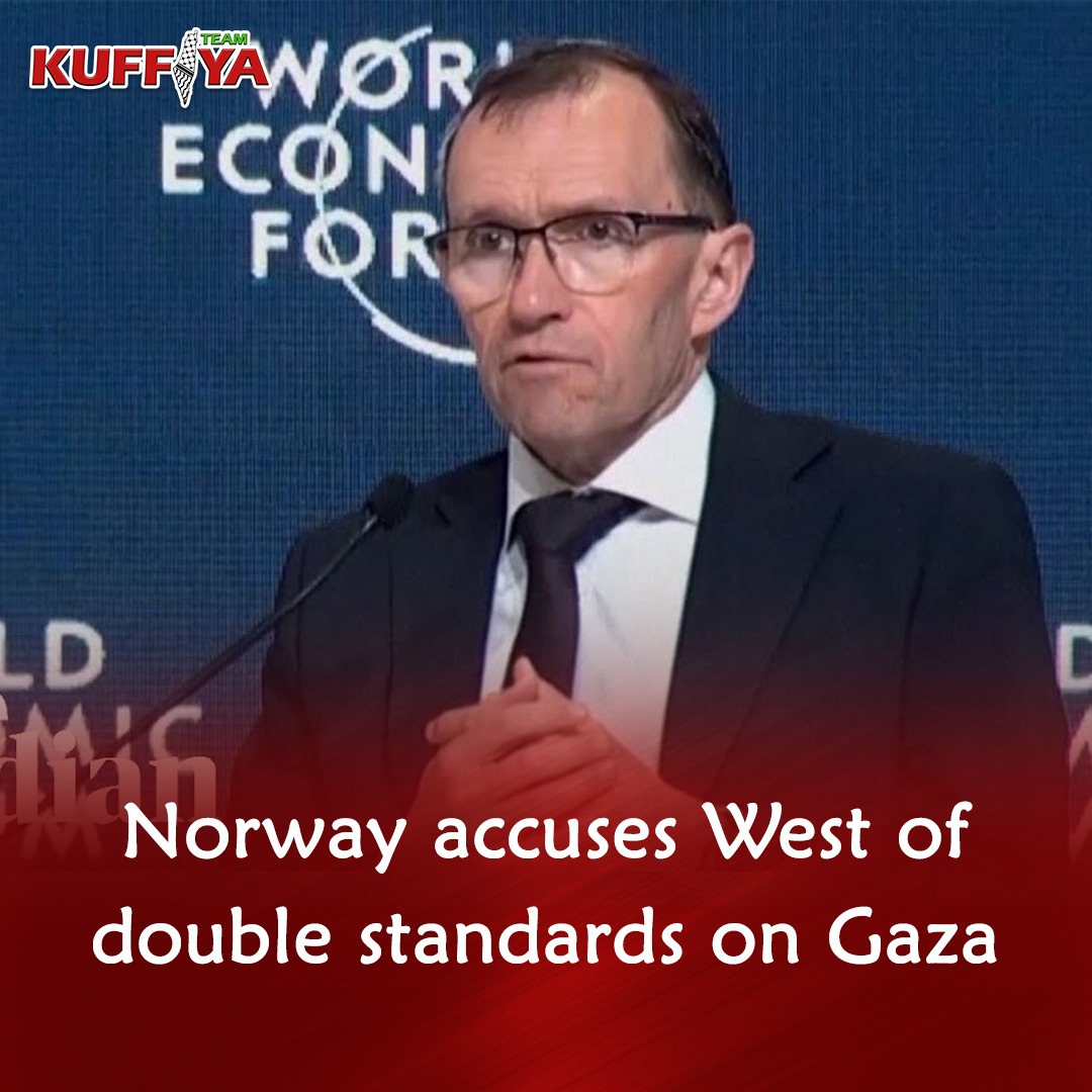 Norway Foreign Minister Criticizes Western Double Standards on Gaza
