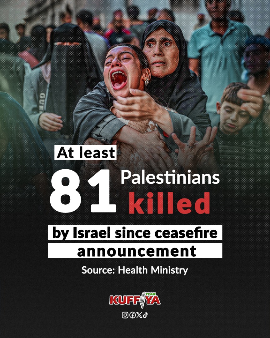 Israeli forces kill 81 Palestinians in Gaza post-ceasefire