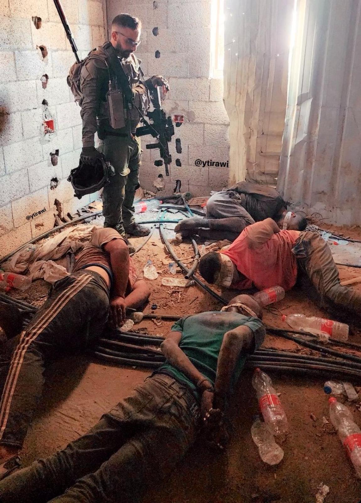IOF Soldier Posts Instagram Photo of Kidnapped Palestinians in Rafah
