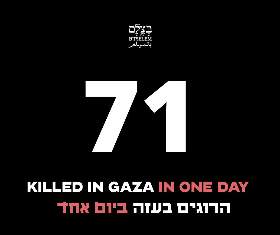 Israeli military kills 71 in Gaza, including aid recipients
