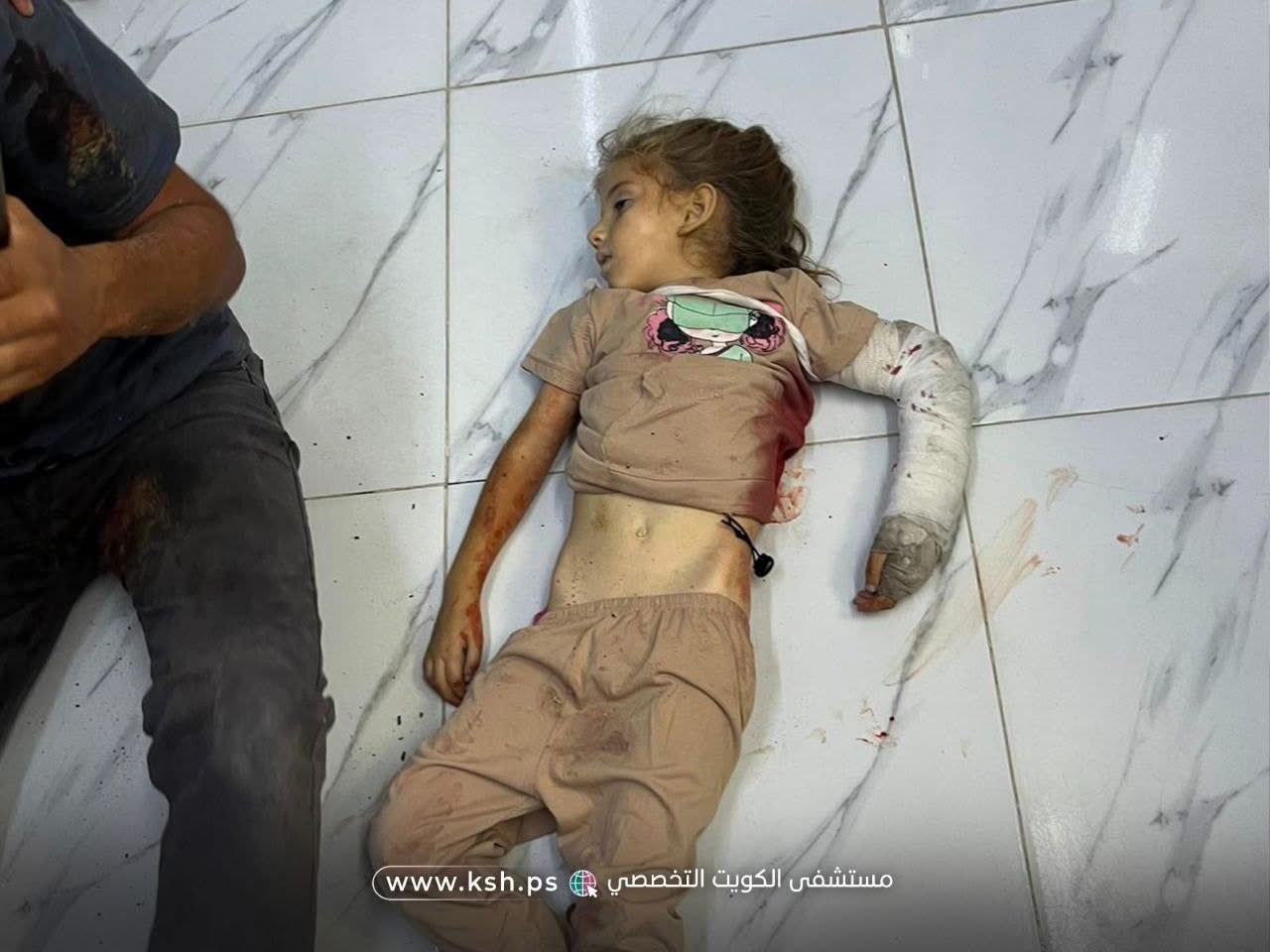 Israeli shelling kills child Mona Nabil Abu Labda in Khan Younis tent