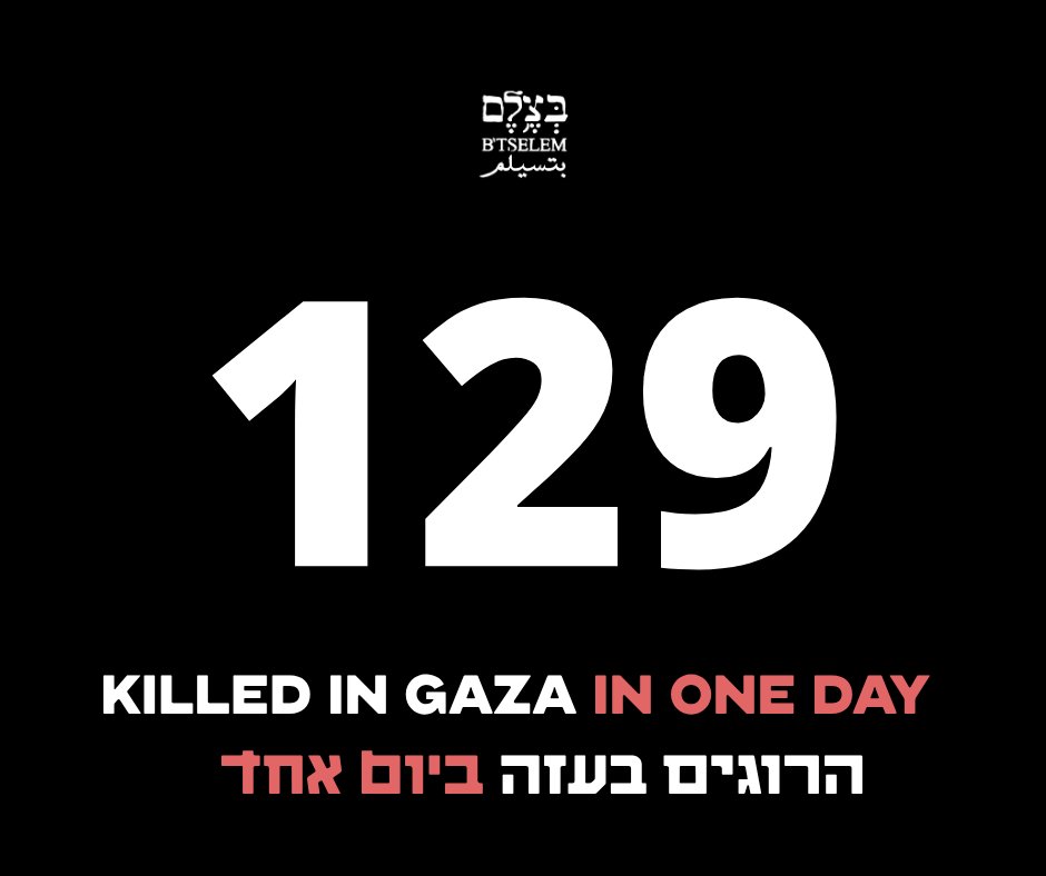 Israeli military kills 129 people in Gaza amid humanitarian crisis