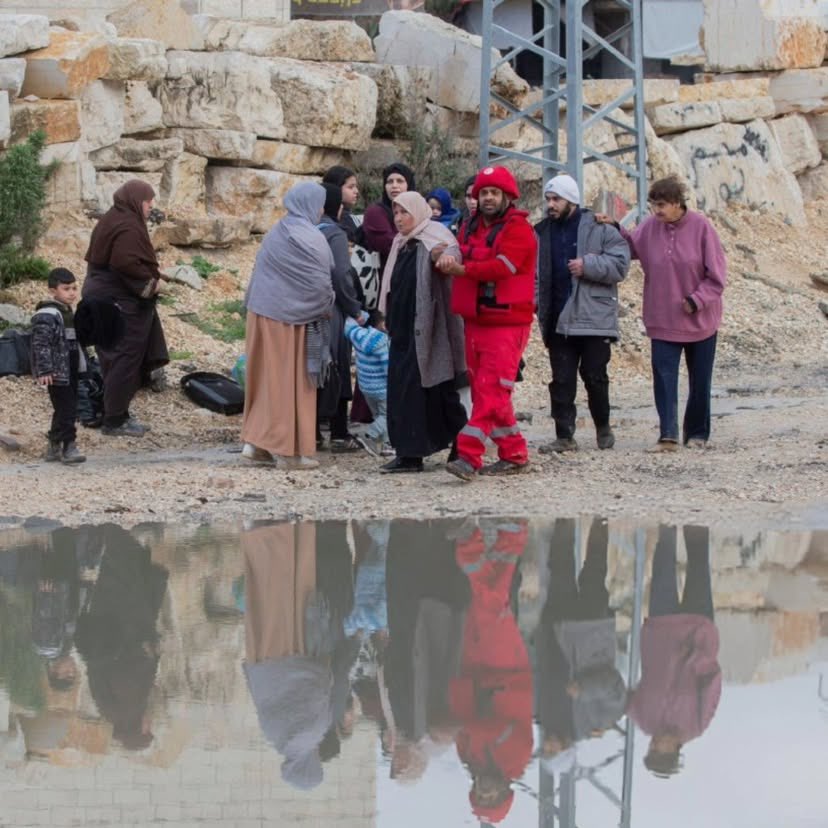 Palestinian Red Crescent Aids Displaced Nur Shams Camp Residents