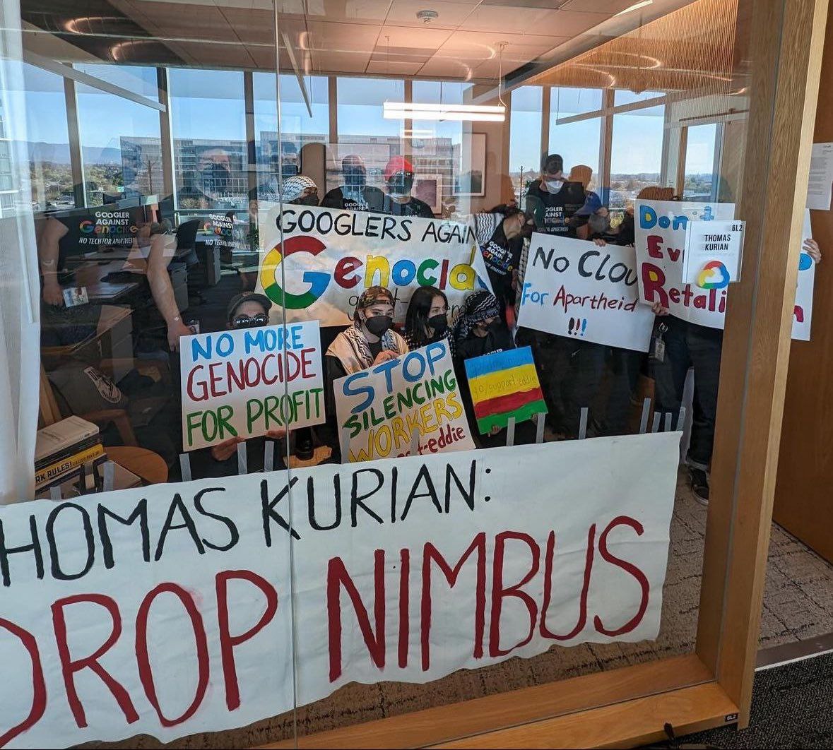 Google Cloud Protest Against Project Nimbus for IOF