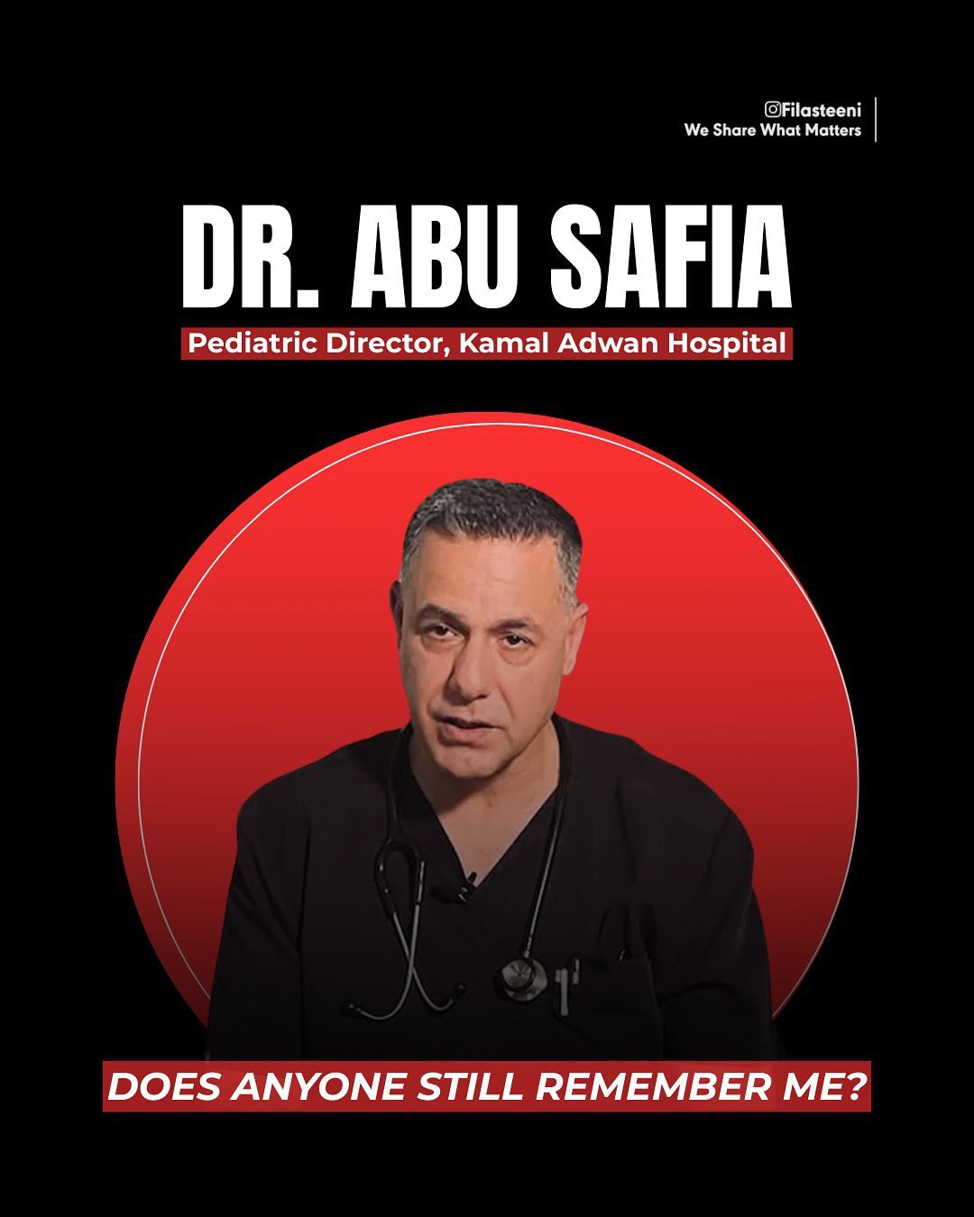 Free Dr Hussam Abu Safia: Do Not Forget Him