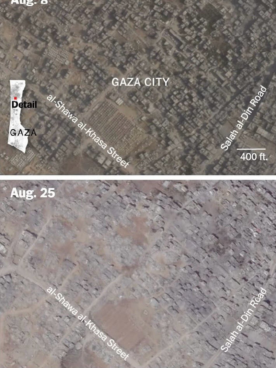 Satellite Images Document Destruction of Zeitoun, Gaza City