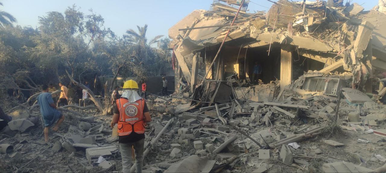 Civil Defense Retrieves Palestinians From Rubble After Israeli Airstrike