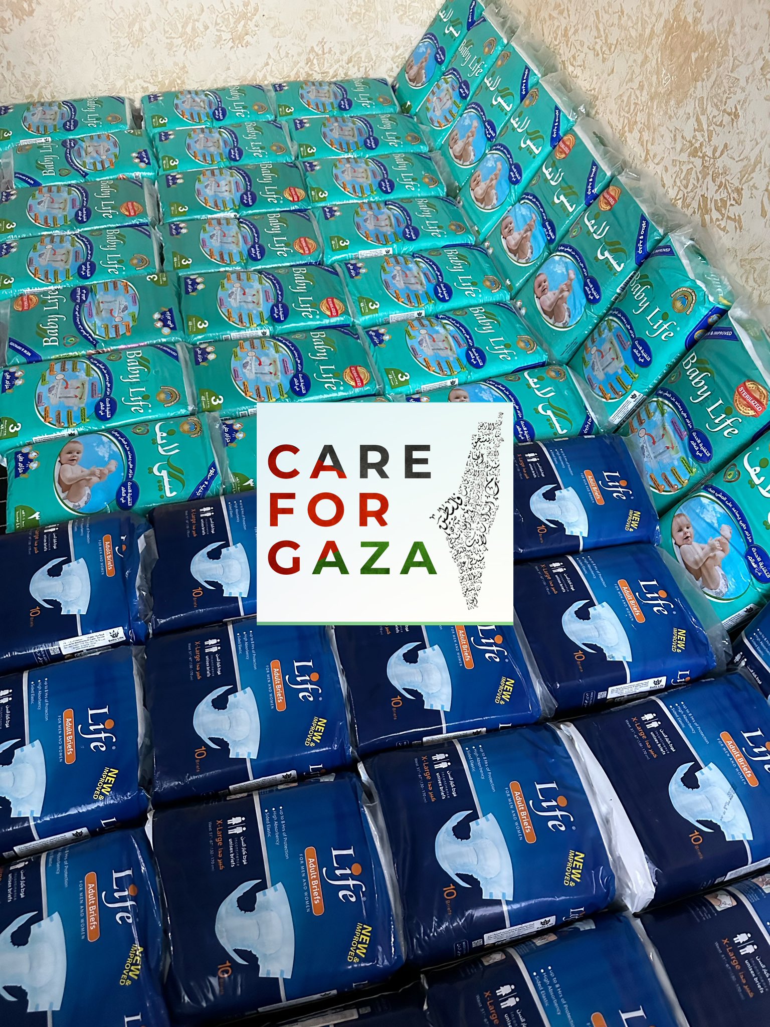 50 Packs of Diapers Distributed to Gaza Families