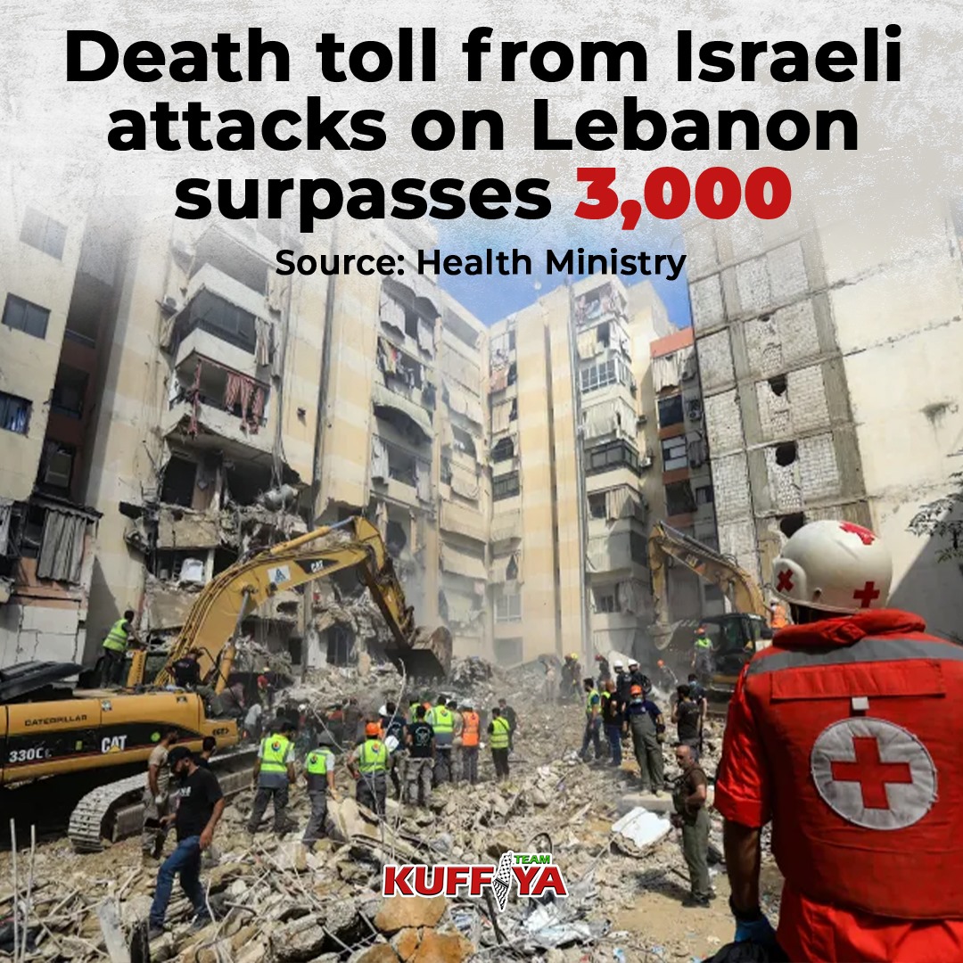 Lebanese Ministry Reports 3,000 Deaths in Israeli Attacks