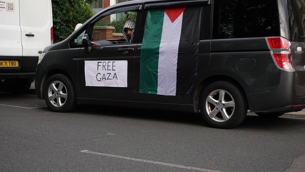 Mass demonstration in East Ham showing solidarity with Palestine