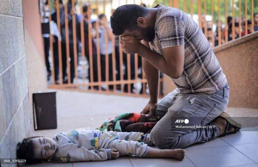 Palestinian Father Mourns Son Killed in Israeli Airstrike Gaza