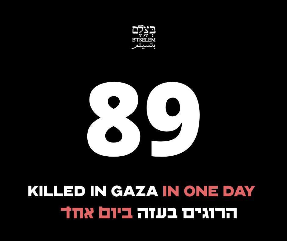 Israeli military kills 89 people in Gaza, 8 seeking humanitarian aid